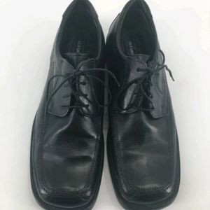 Alfani Black Leather Square Toe Oxfords Shoes